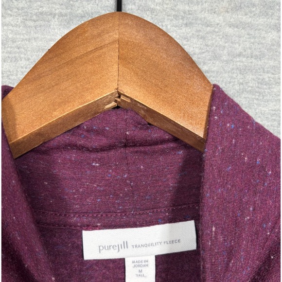 Pure J Jill Tranquility Fleece Dress M Tall Mock Neck Long Sleeve Comfort Casual - Picture 3 of 5